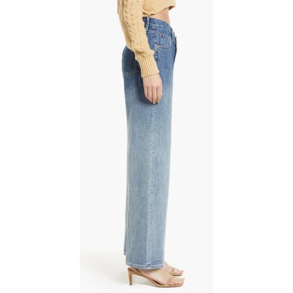 PISTOLA Bobbie Crossover Waist Jeans Wide Leg Jeans Size 26 Indigo Ombré Fade - Picture 6 of 12